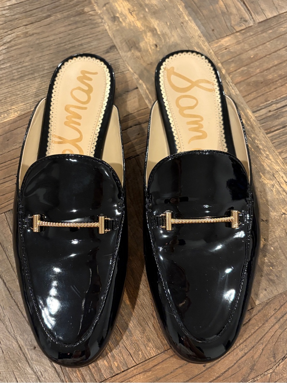 Sam Edelman Linnie Patent Leather Mule‎ Loafer Black 6.5M